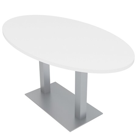 Skutchi Designs 33.5 in W, 59.5 in L, 29 in H, Engineered Wood Top, White HAR-OVL-34x60-DOU-XD09